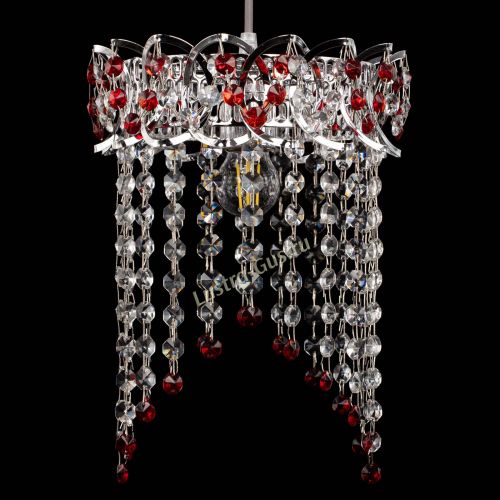Барная люстра Астра №1 оптикон Красная в Химках Гусь Хрустальный