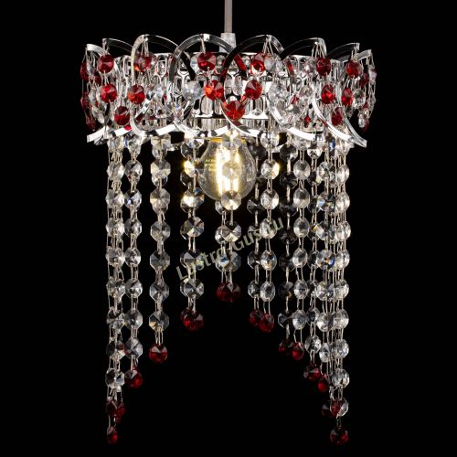 Барная люстра Астра №1 оптикон Красная в Химках Гусь Хрустальный
