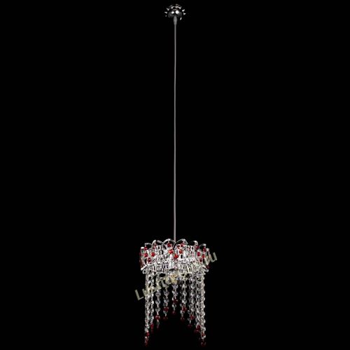 Барная люстра Астра №1 оптикон Красная в Химках Гусь Хрустальный