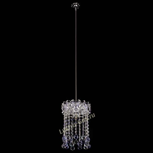 Барная люстра Астра №1 шар 30 фиолетовая в Химках Гусь Хрустальный