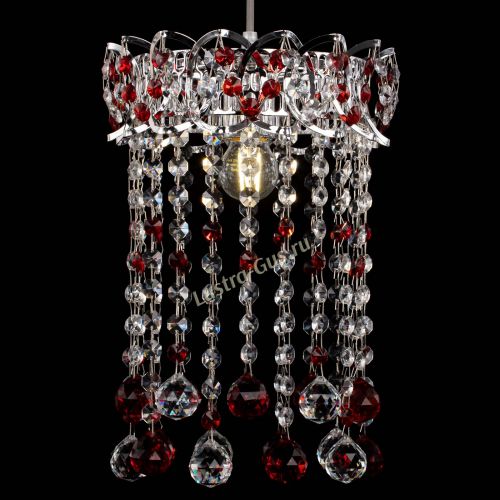 Барная люстра Астра №1 шар 30 красная в Химках Гусь Хрустальный