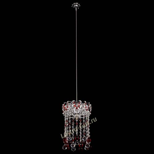 Барная люстра Астра №1 шар 30 красная в Химках Гусь Хрустальный