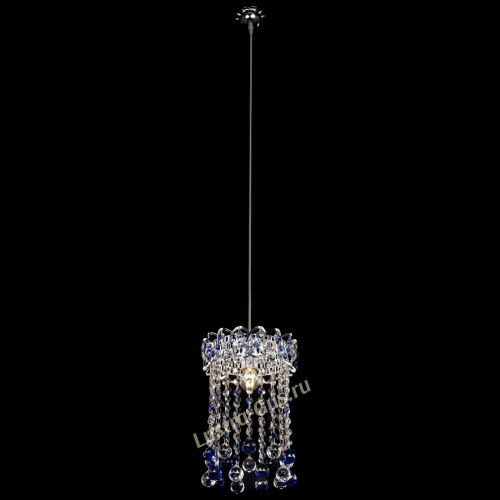 Барная люстра Астра №1 шар 30 синяя в Химках Гусь Хрустальный