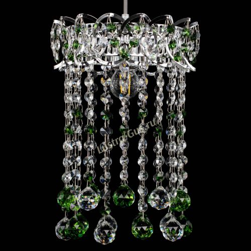 Барная люстра Астра №1 шар 30 зеленая в Химках Гусь Хрустальный