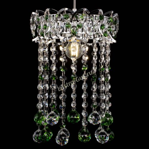 Барная люстра Астра №1 шар 30 зеленая в Химках Гусь Хрустальный