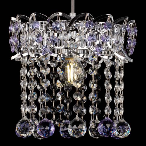 Барная люстра Астра №1 шар фиолетовая в Химках Гусь Хрустальный