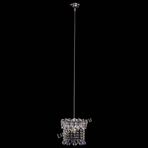 Барная люстра Астра №1 шар фиолетовая в Химках Гусь Хрустальный
