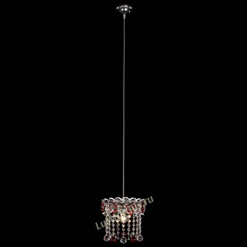 Барная люстра Астра №1 шар красная в Химках Гусь Хрустальный