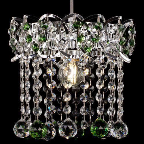 Барная люстра Астра №1 шар зеленая в Химках Гусь Хрустальный