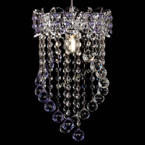 Барная люстра Астра №1 Сигма фиолетовая в Химках Гусь Хрустальный