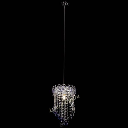 Барная люстра Астра №1 Сигма фиолетовая в Химках Гусь Хрустальный