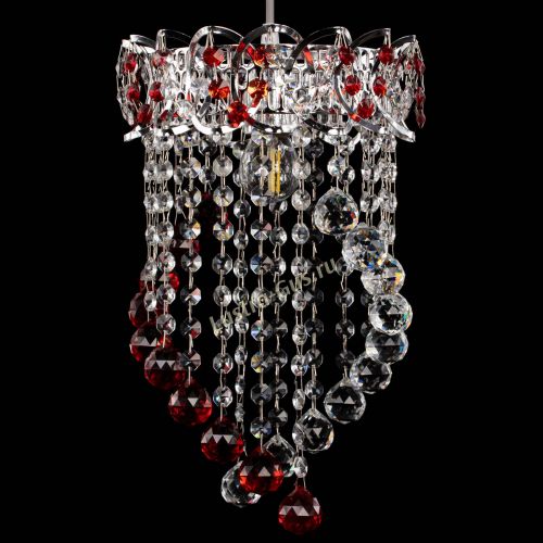 Барная люстра Астра №1 Сигма красная в Химках Гусь Хрустальный