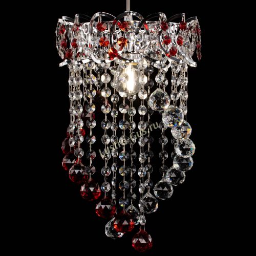 Барная люстра Астра №1 Сигма красная в Химках Гусь Хрустальный