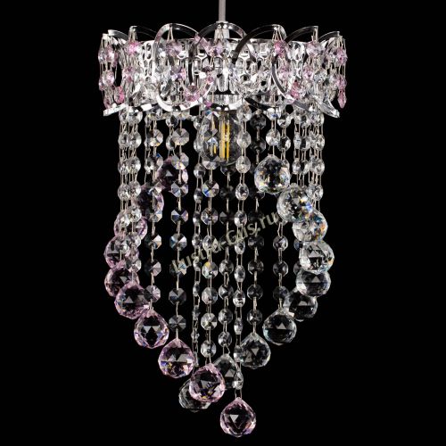 Барная люстра Астра №1 Сигма розовая в Химках Гусь Хрустальный