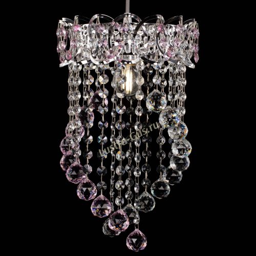 Барная люстра Астра №1 Сигма розовая в Химках Гусь Хрустальный