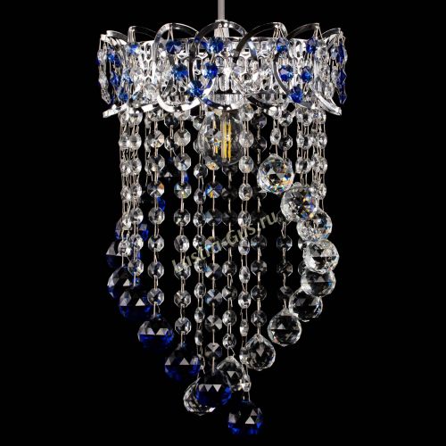 Барная люстра Астра №1 Сигма синяя в Химках Гусь Хрустальный