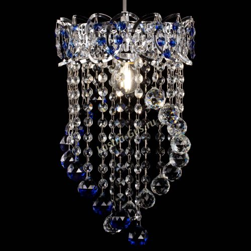 Барная люстра Астра №1 Сигма синяя в Химках Гусь Хрустальный