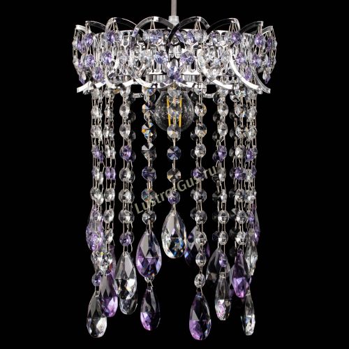 Барная люстра Астра №1 журавлик Фиолетовая в Химках Гусь Хрустальный