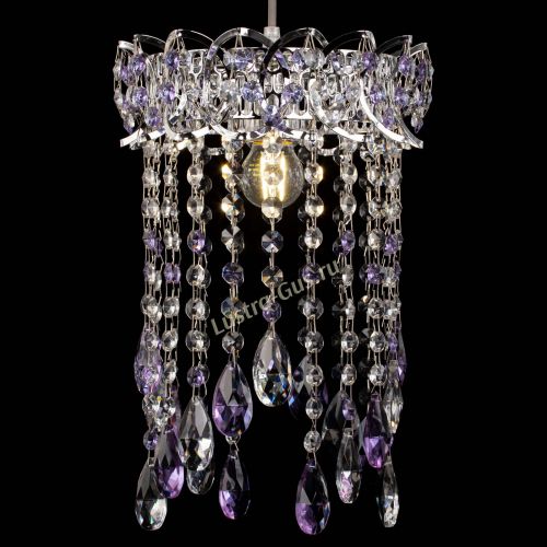 Барная люстра Астра №1 журавлик Фиолетовая в Химках Гусь Хрустальный
