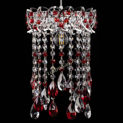 Барная люстра Астра №1 журавлик Красная в Химках Гусь Хрустальный