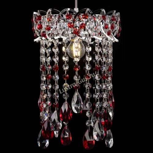 Барная люстра Астра №1 журавлик Красная в Химках Гусь Хрустальный