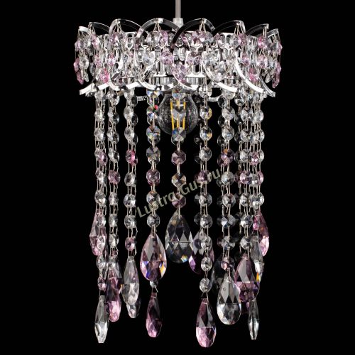 Барная люстра Астра №1 журавлик Розовая в Химках Гусь Хрустальный
