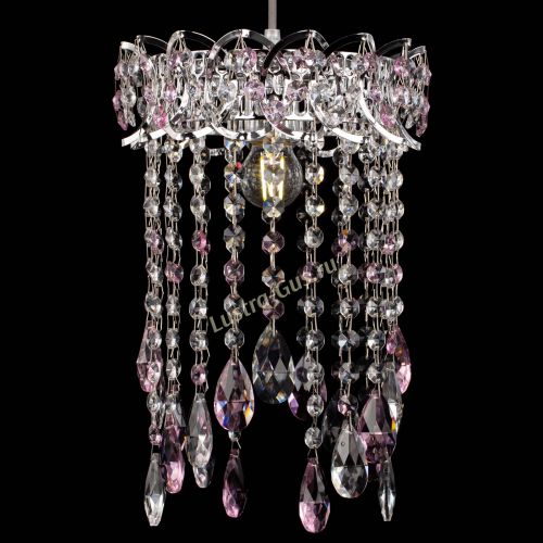 Барная люстра Астра №1 журавлик Розовая в Химках Гусь Хрустальный