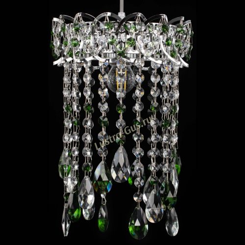 Барная люстра Астра №1 журавлик Зеленая в Химках Гусь Хрустальный