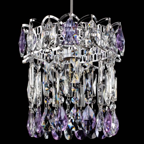 Барная люстра Астра №1 фиолетовая в Химках Гусь Хрустальный