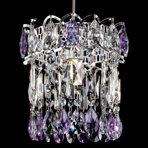 Барная люстра Астра №1 фиолетовая в Химках Гусь Хрустальный