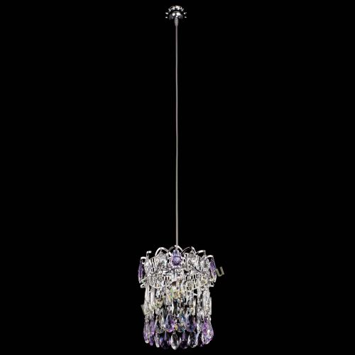 Барная люстра Астра №1 фиолетовая в Химках Гусь Хрустальный