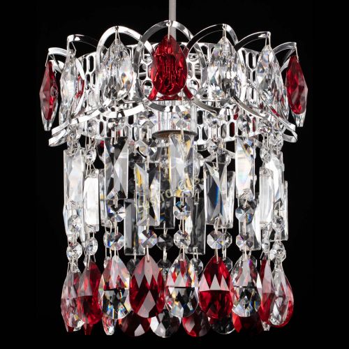 Барная люстра Астра №1 красная в Химках Гусь Хрустальный
