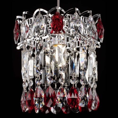 Барная люстра Астра №1 красная в Химках Гусь Хрустальный