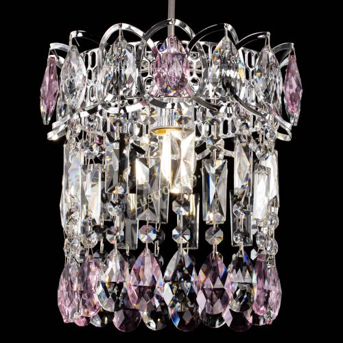 Барная люстра Астра №1 розовая в Химках Гусь Хрустальный