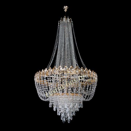 Люстра Екатерина большая с подвесом в Химках Гусь Хрустальный