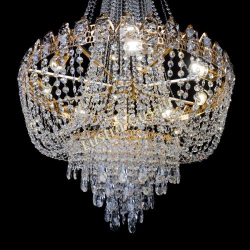 Люстра Екатерина большая с подвесом в Химках Гусь Хрустальный