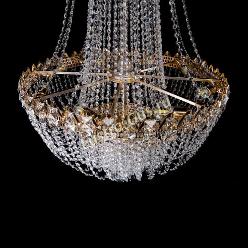 Люстра Екатерина большая с подвесом в Химках Гусь Хрустальный