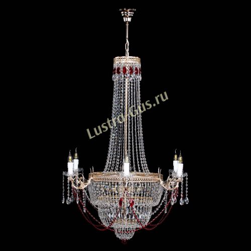 Люстра Елизавета Венеция красная в Химках Гусь Хрустальный