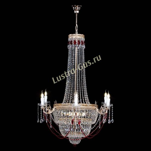 Люстра Елизавета Венеция красная в Химках Гусь Хрустальный