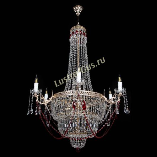 Люстра Елизавета Венеция красная в Химках Гусь Хрустальный