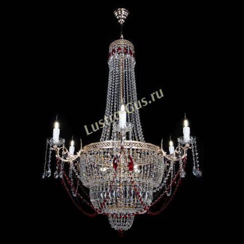 Люстра Елизавета Венеция красная в Химках Гусь Хрустальный