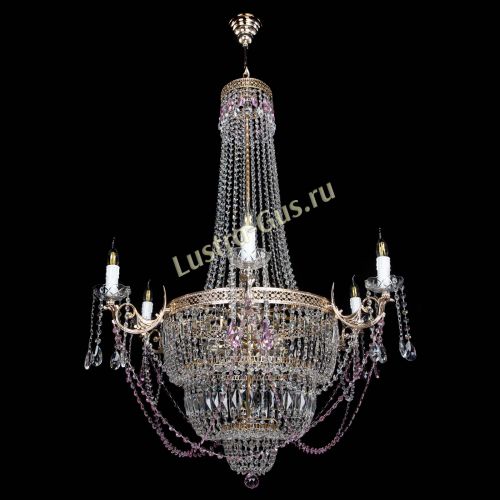 Люстра Елизавета Венеция розовая в Химках Гусь Хрустальный