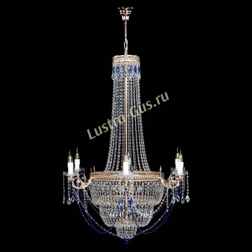 Люстра Елизавета Венеция синяя в Химках Гусь Хрустальный
