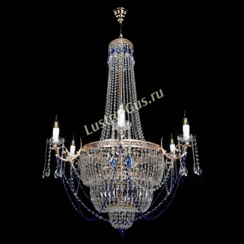 Люстра Елизавета Венеция синяя в Химках Гусь Хрустальный