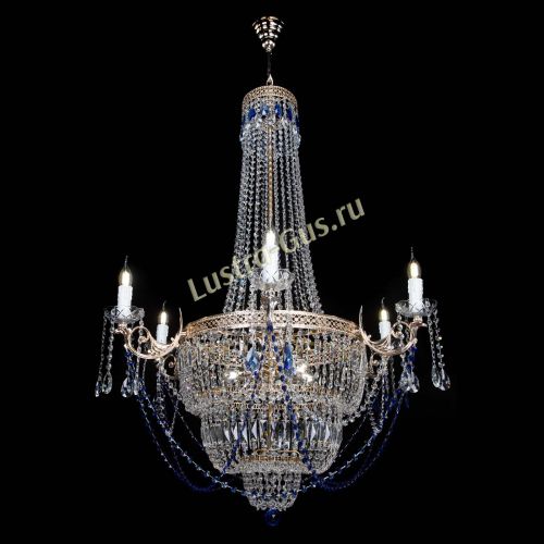 Люстра Елизавета Венеция синяя в Химках Гусь Хрустальный