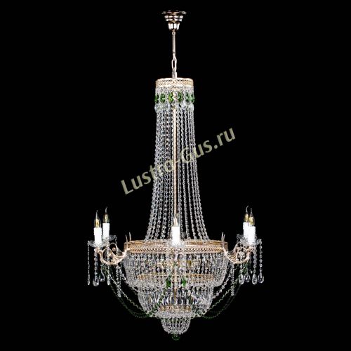 Люстра Елизавета Венеция зеленая в Химках Гусь Хрустальный