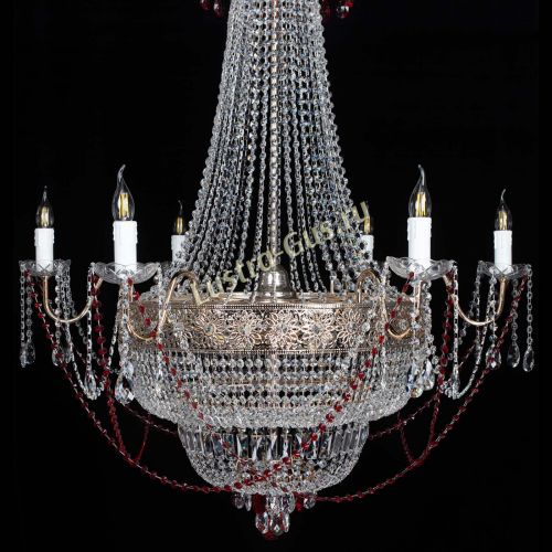 Люстра Елизавета Восток красная в Химках Гусь Хрустальный