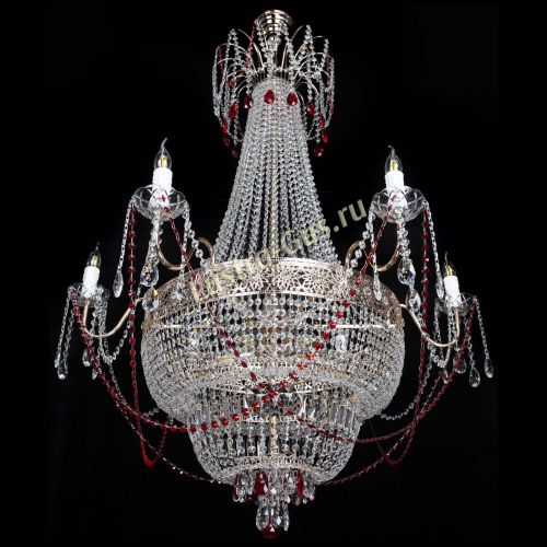 Люстра Елизавета Восток красная в Химках Гусь Хрустальный
