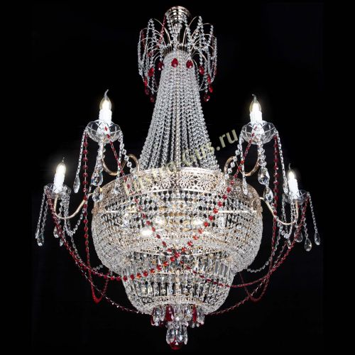 Люстра Елизавета Восток красная в Химках Гусь Хрустальный
