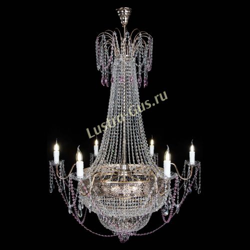 Люстра Елизавета Восток розовая в Химках Гусь Хрустальный